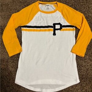 Pittsburgh Pirates Womens T-Shirt Raglan Sleeve VS Victoria’s Secret Sequin XS